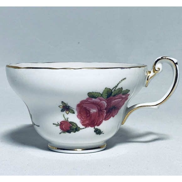 Vtg Foley Tea Cup Century Rose 1950 Paul Granet Pink Gold Trim Replacement - Picture 1 of 15